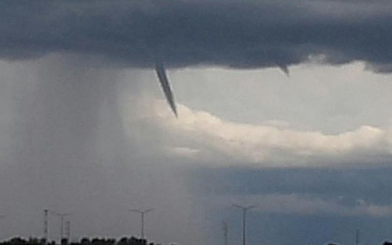 Sorpresa por una “nube embudo” en Villa Mercedes