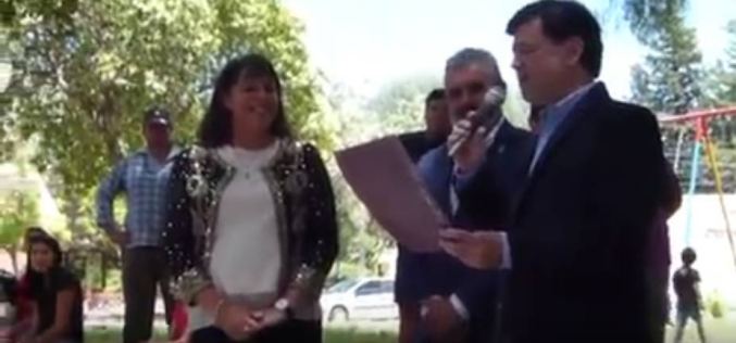 Claudia Pinelli Juró como Intendenta de Nogolí