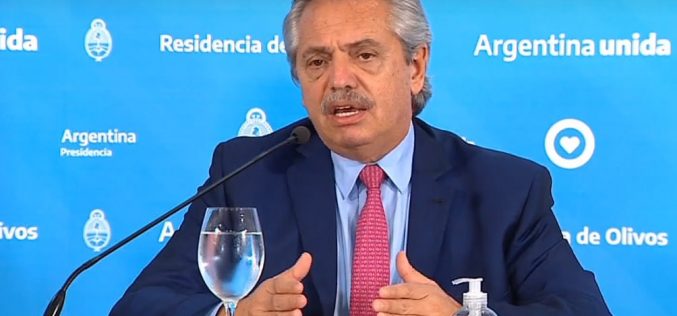 Alberto Fernández: «Vamos a prolongar la cuarentena hasta que termine Semana Santa»